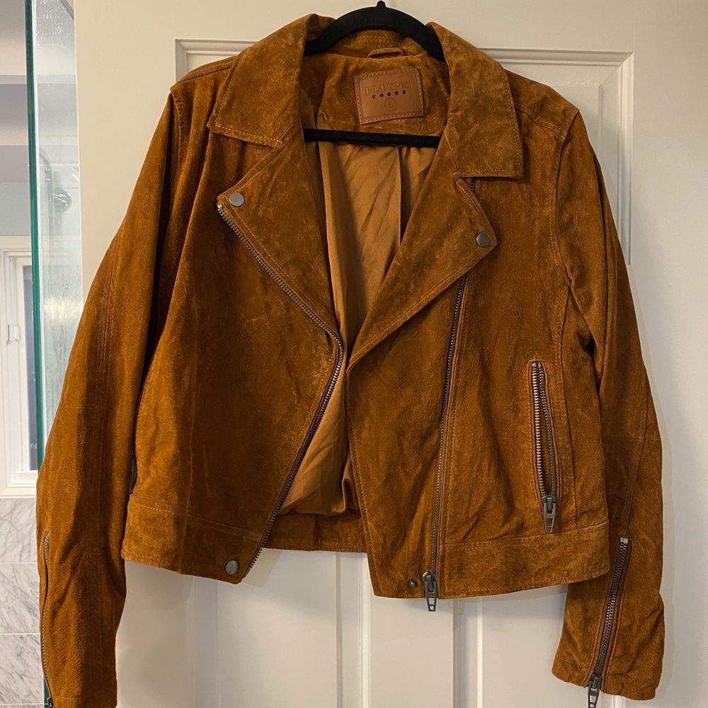 BNWOT Blank NYC 100% Suede Moto Jacket